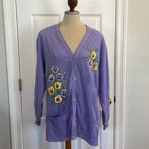 Peanut punch Floral jacket purple